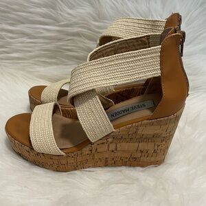 Steve Madden Strappy Cork Wedges